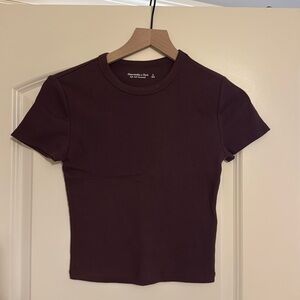Abercrombie and Fitch,Size S, chocolate brown ribbed tee